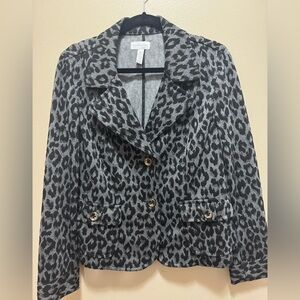 Charter Club Animal Print Blazer